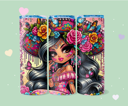 Mexican Doll 20 oz Stainless Steel Tumbler